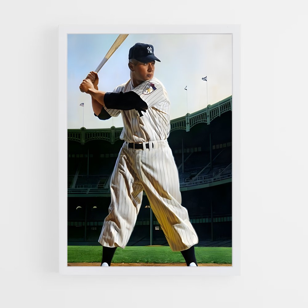 Poster Mickey mantle bâton – affiche Baseball (vue 3)